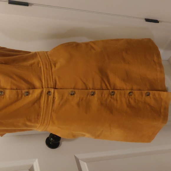 J.Crew | mustard cotton corduroy button down dress. Size 6. Academia school girl - Picture 3 of 8